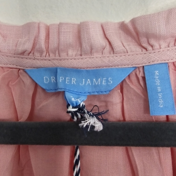 Draper James pink the tie waist midi dress Summer Prarie Romantic Boho Peasant - Picture 12 of 14